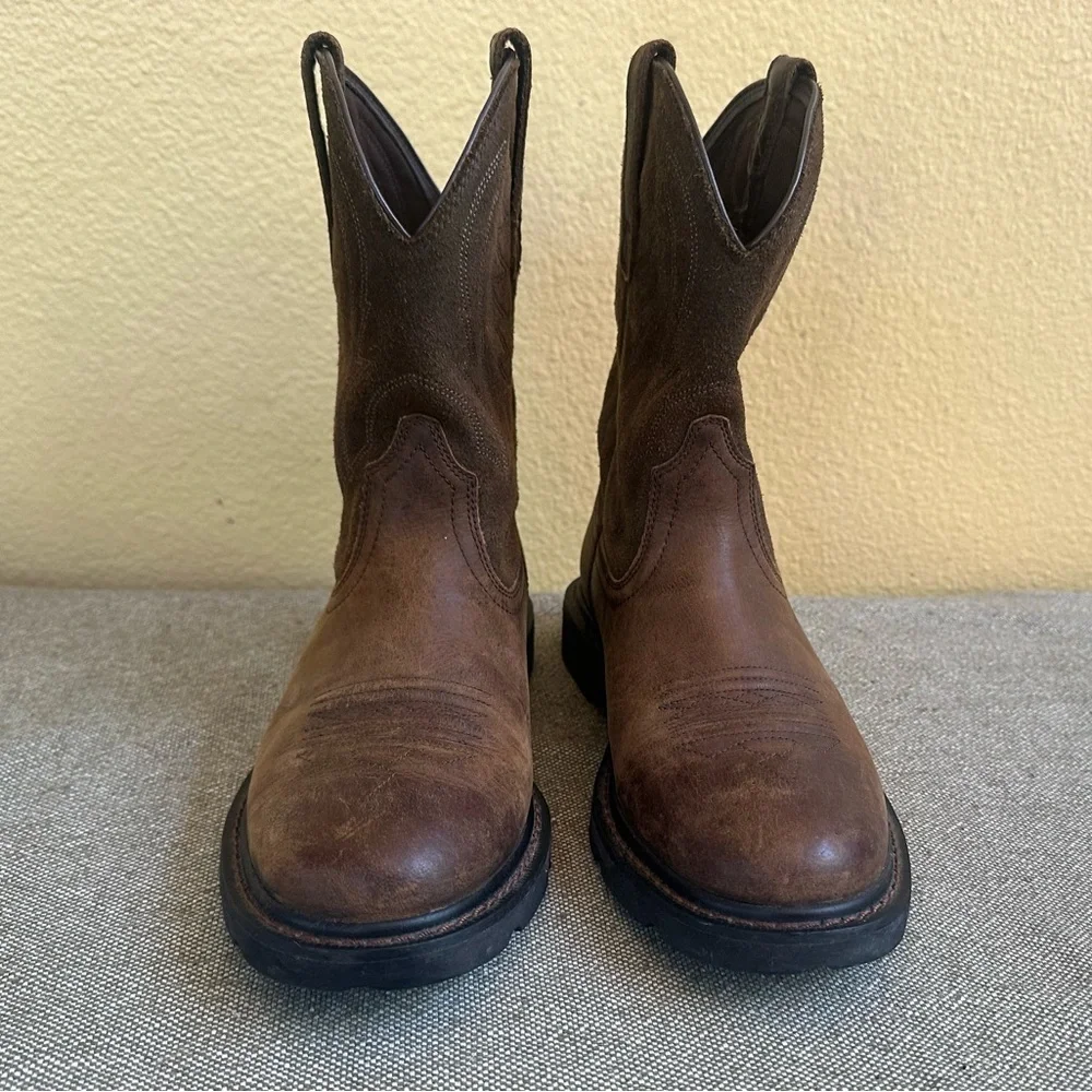 Ariat “Groundbreaker” Pull-On
Work Boots In Distressed Brown Men’s Size 7.5D EUC - Picture 3 of 10